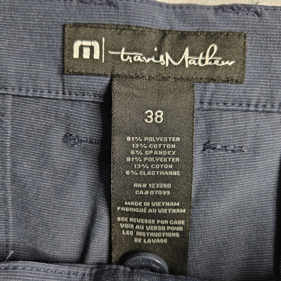 Travis Mathew Men's Blue Shorts Size 38 - Picture 5 of 6